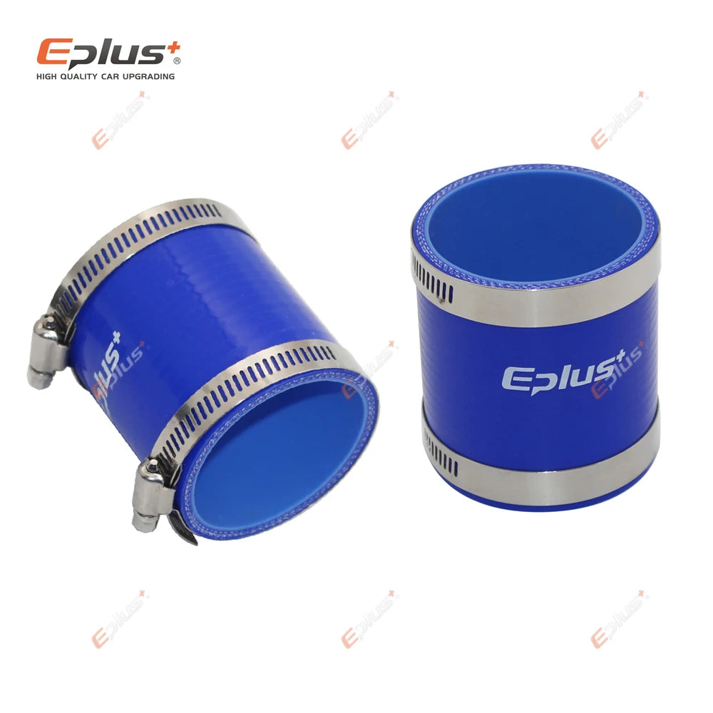 EPLUS Universal Silicone Tubing Hose Straight Connector Car Intercooler Turbo Intake Pipe Coupler Blue Length 76mm Multi Size