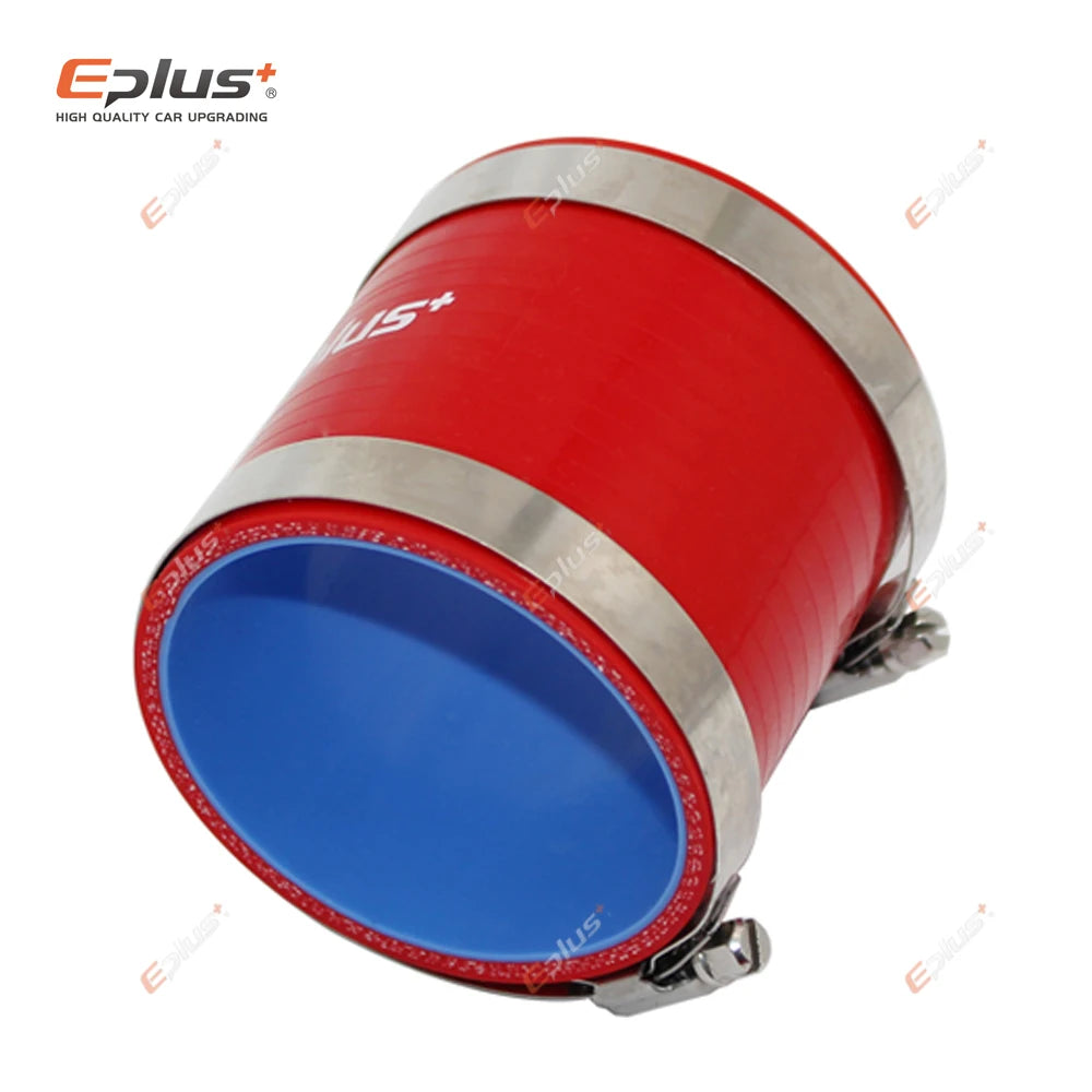 EPLUS Universal Silicone Tubing Hose Straight Connector Car Intercooler Turbo Intake Pipe Coupler Red Length 76mm Multi Size