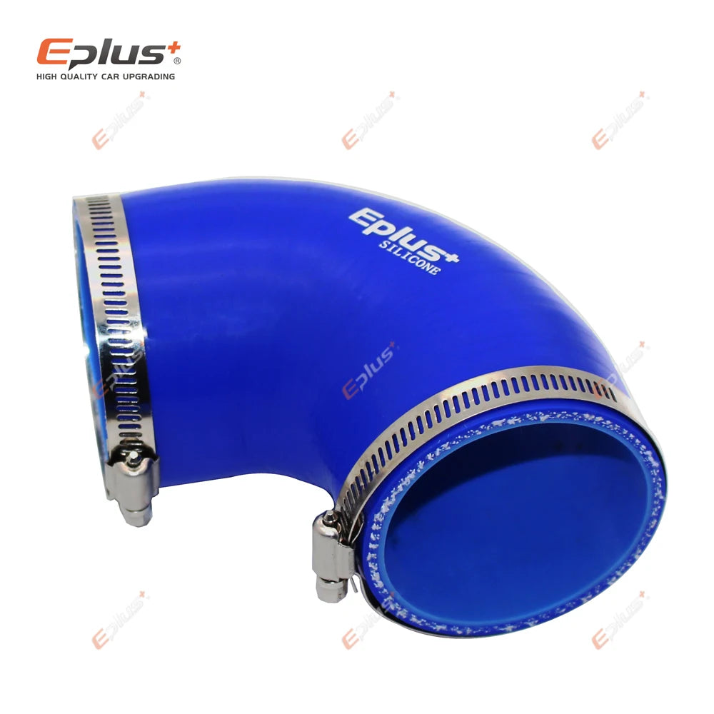 EPLUS Universal Silicone Tubing Hose 90 Degrees Connector Car Intercooler Turbo Intake Pipe Coupler Blue Multi Size