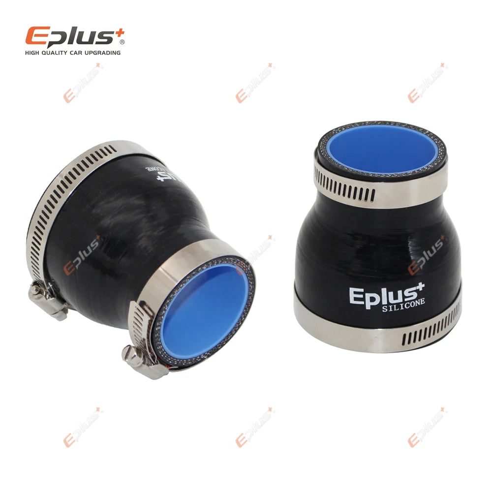 EPLUS Universal Silicone Tubing Hose Straight Big To Small Connector Car Intercooler Turbo Intake Pipe Coupler Black Multi Size