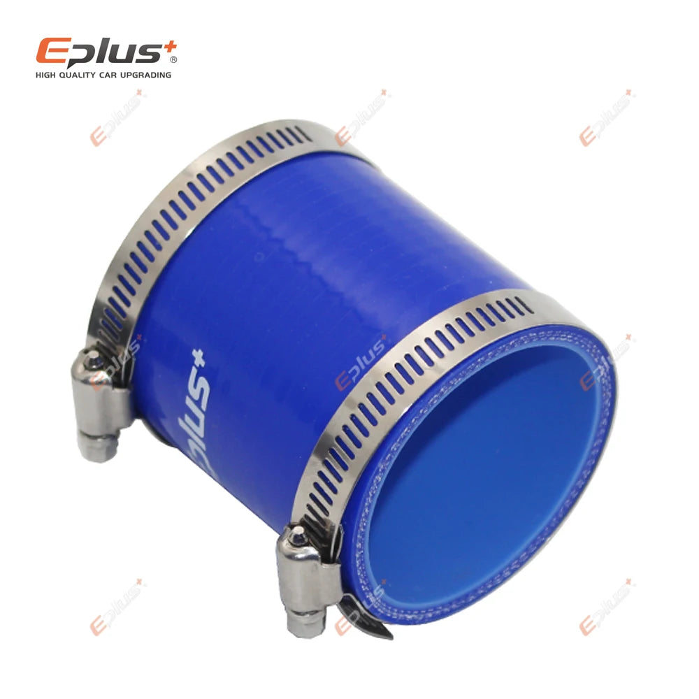 EPLUS Universal Silicone Tubing Hose Straight Connector Car Intercooler Turbo Intake Pipe Coupler Blue Length 76mm Multi Size