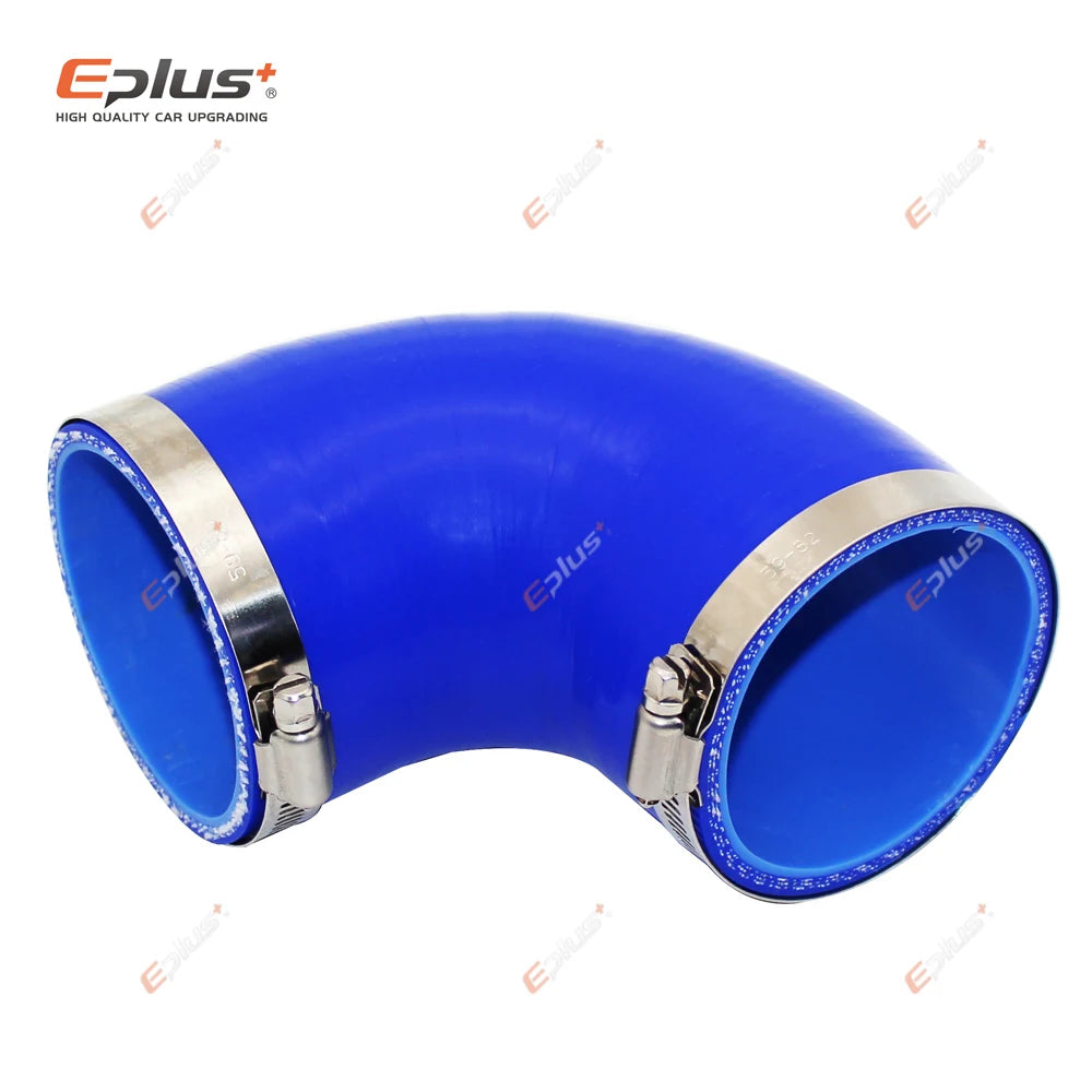 EPLUS Universal Silicone Tubing Hose 90 Degrees Connector Car Intercooler Turbo Intake Pipe Coupler Blue Multi Size