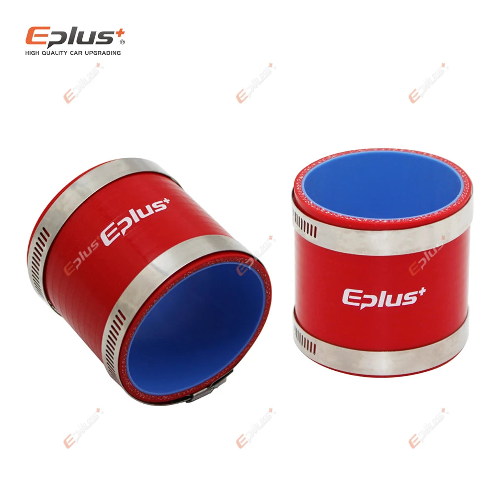 EPLUS Universal Silicone Tubing Hose Straight Connector Car Intercooler Turbo Intake Pipe Coupler Red Length 76mm Multi Size