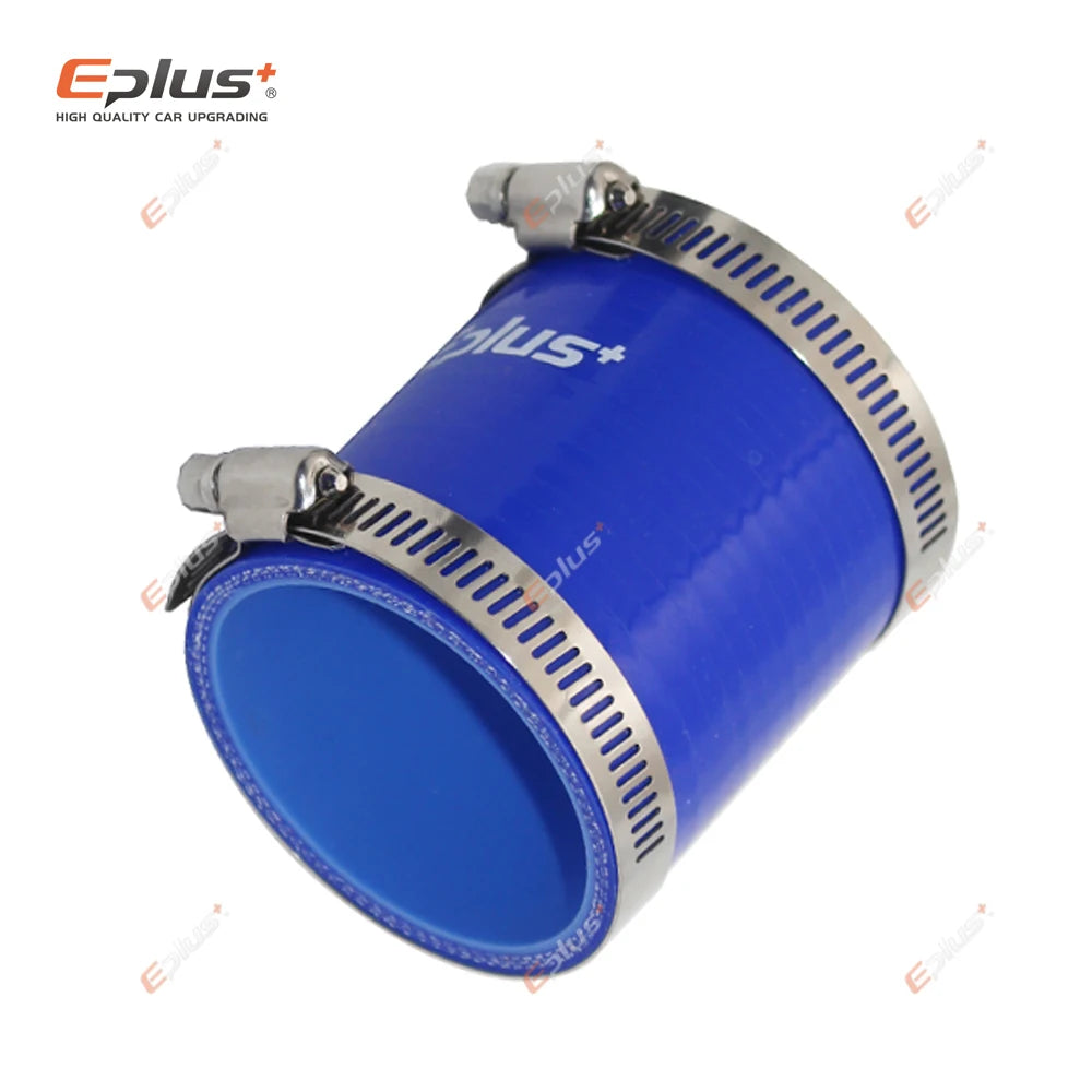 EPLUS Universal Silicone Tubing Hose Straight Connector Car Intercooler Turbo Intake Pipe Coupler Blue Length 76mm Multi Size