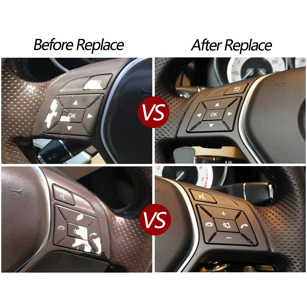 W204 W212 W218 Car Steering Wheel Control Menu Switch Button Cover Volume For BENZ C GLK E A Class X204 W156 W246 2185400162