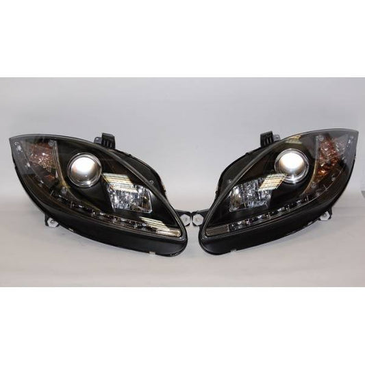 Set Of Headlamps Day Light Seat Leon 2009-2012 Black