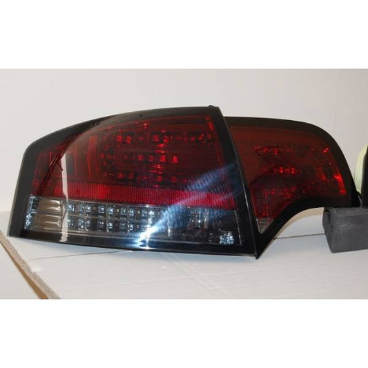 Set Of Rear Tail Lights Audi A4 2005-2008 4-Door Led Red Smoked
