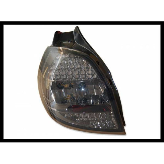 Set Of Rear Tail Lights Renault Clio 2005 Led Chromed Smoked